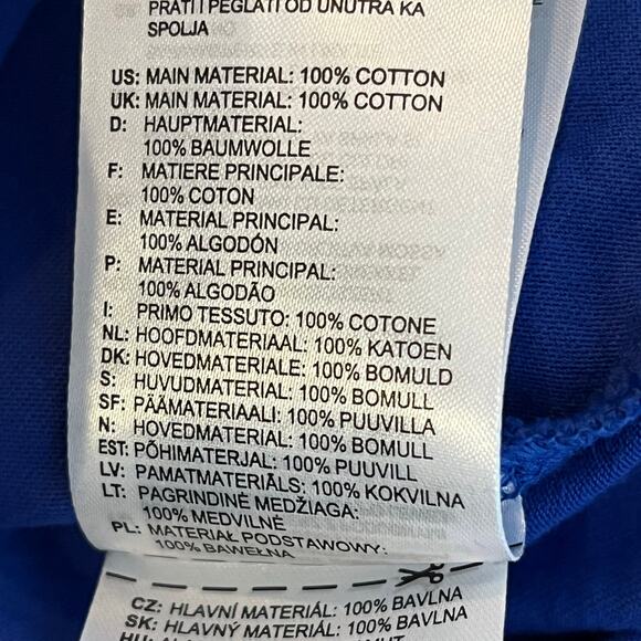 Adidas × Zoe Saldana Royal Blue Copper Metallic Short Sleeve Tee Small - Picture 8 of 10